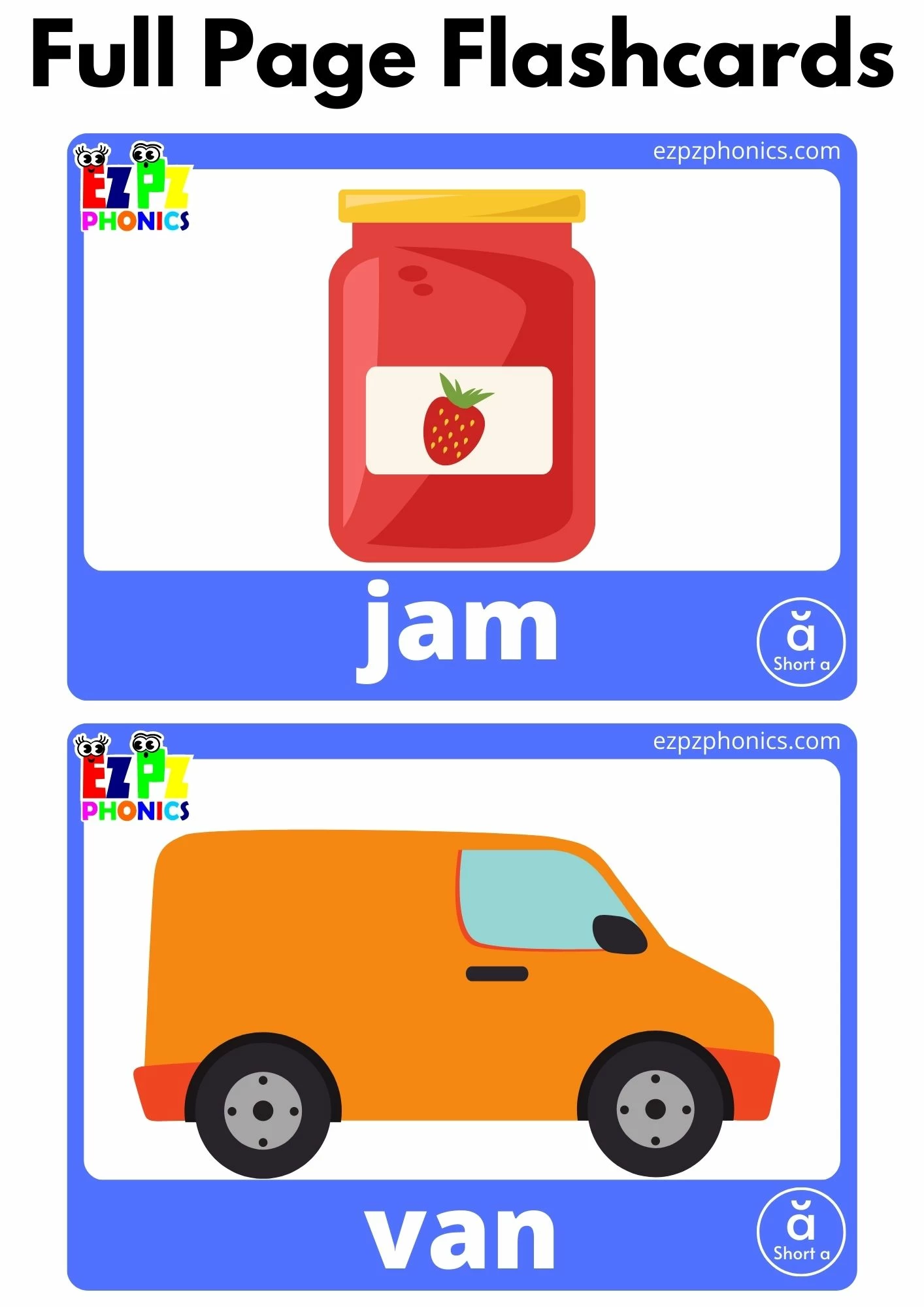 FlashCards - ezpzphonics.com for Phonics Flashcards Printable Pdf Free Download